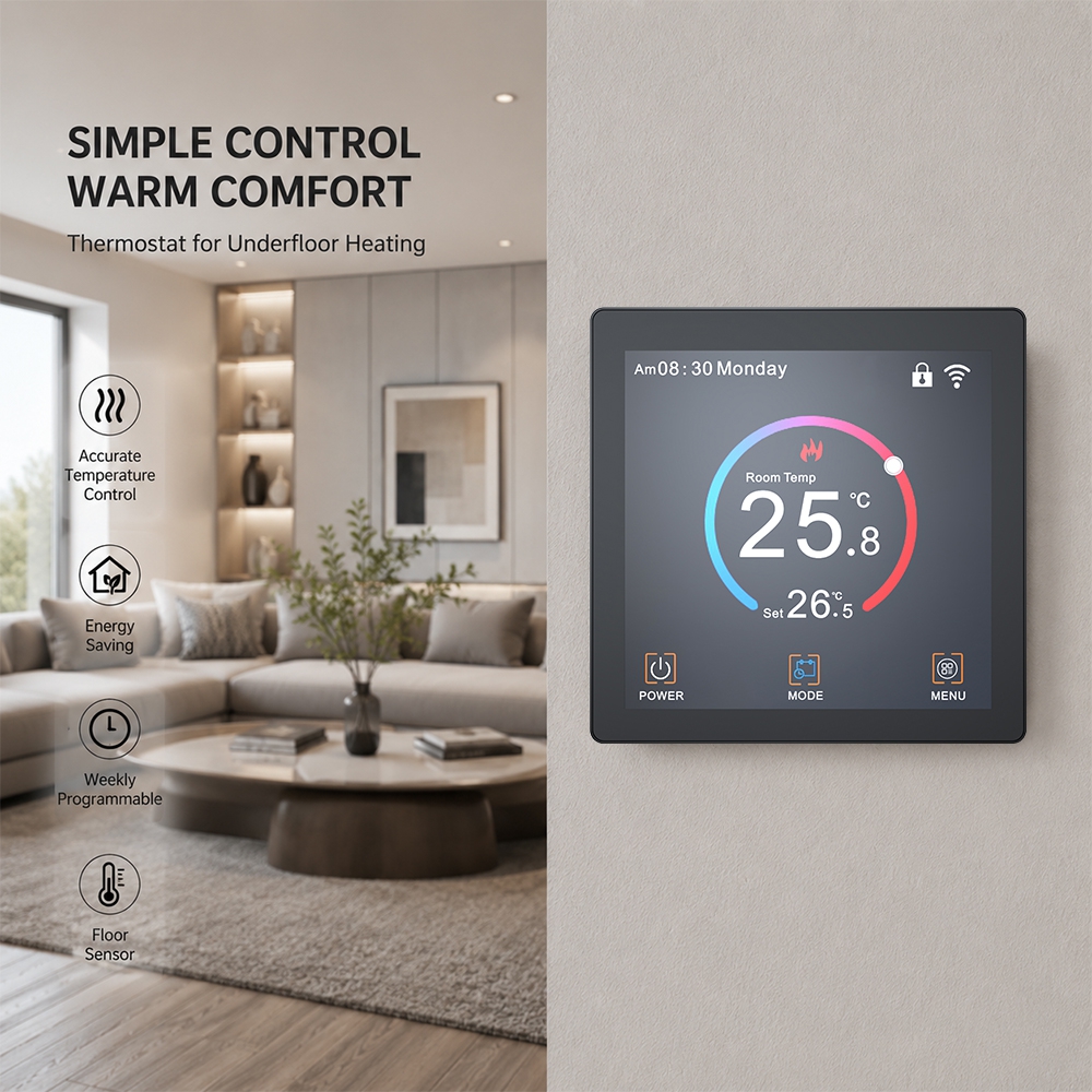 TP01WHPN RS485 Modbus Multi-Zone Underfloor Heating Controller