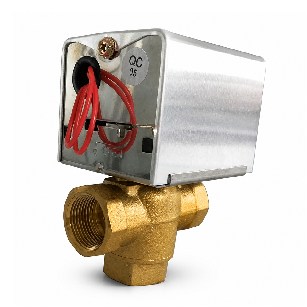 TP20 Series 3-Way Spring Return Motorized Valve for HVAC Bypass Water Control System
