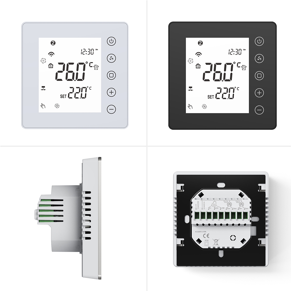  TP201 Series Modbus RS485 Fan Coil Thermostat for Smart Building HVAC Control