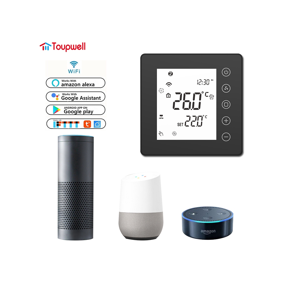 TP201FC4W 4pipe WIFI smart home AC touch type room thermostat 
