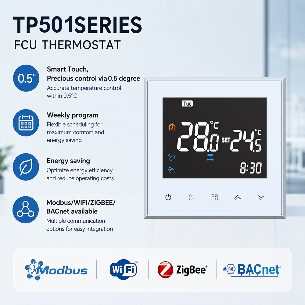 TP501 Series Digital VAV Room Thermostat for ON/OFF and Modulating Damper Control