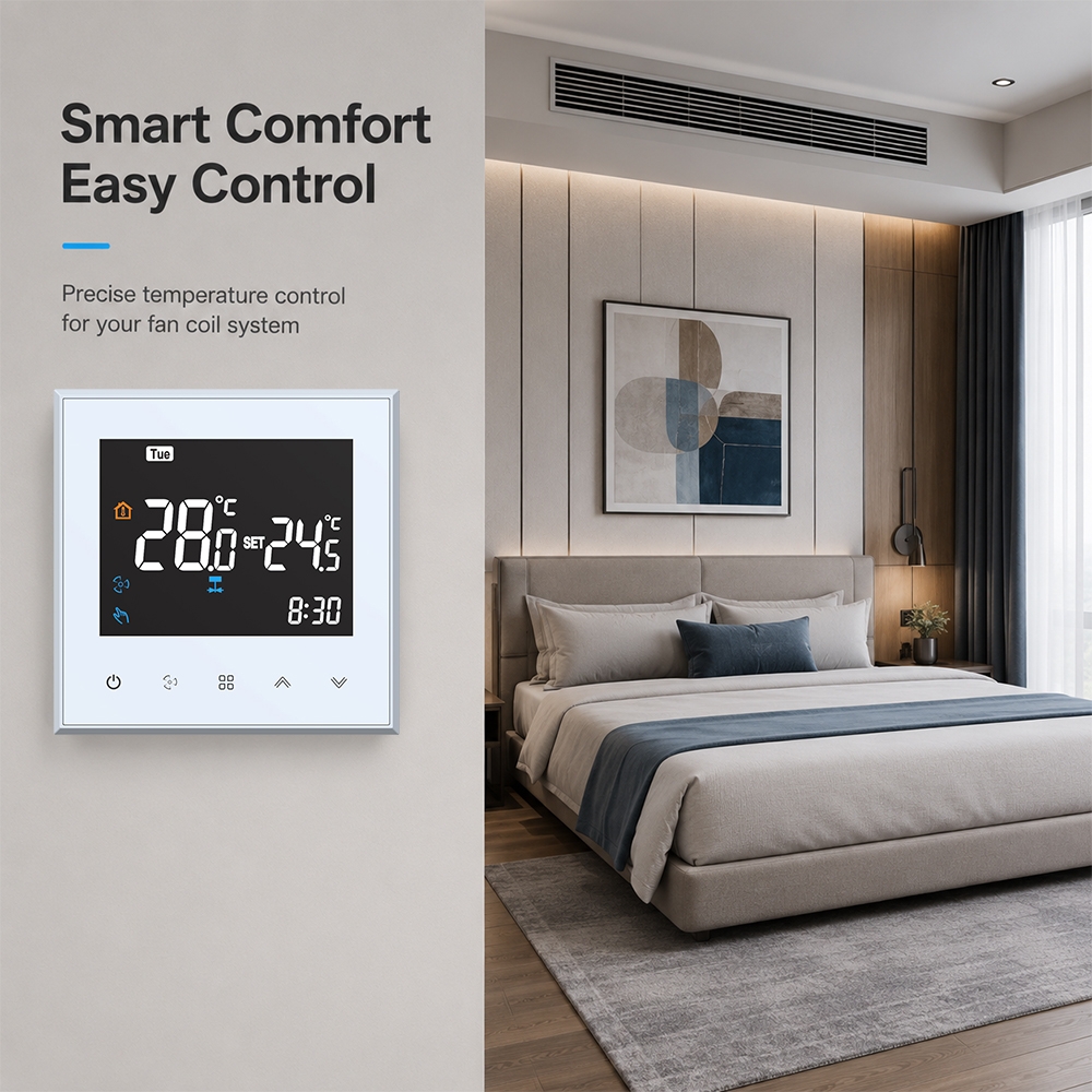 TP501 Series High Performance Modbus FCU Thermostat for Building Automation HVAC Projects
