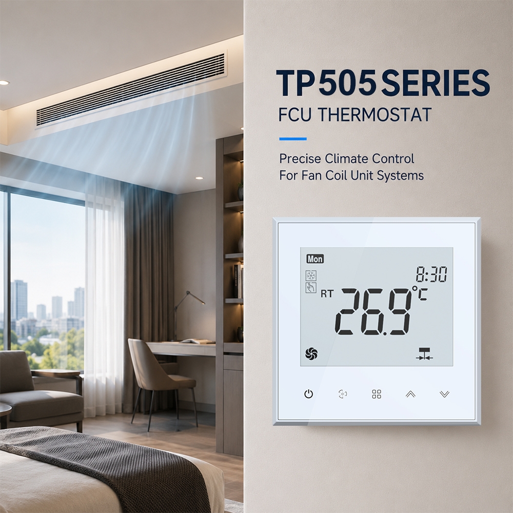  TP505 Series Advanced 0-10V Fan Coil Thermostat for Building Automation System