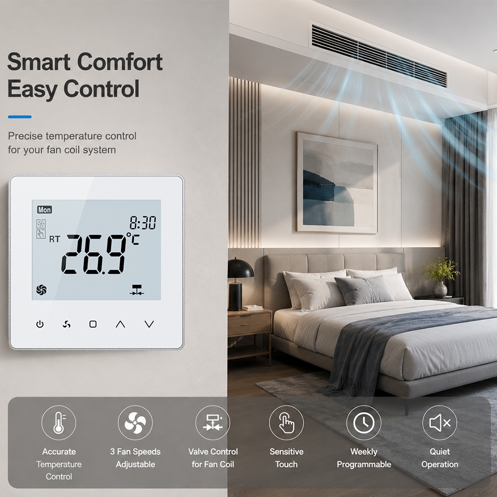 TP518 Series Hotel Fan Coil Thermostat with Keycard