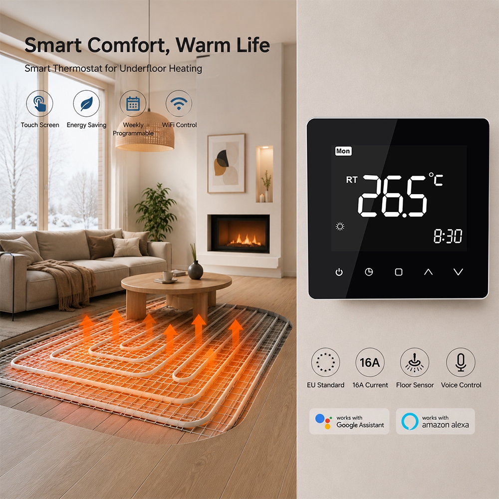 TP528UHP 5+1+1 Programmable Digital Thermostat with Dual Sensor