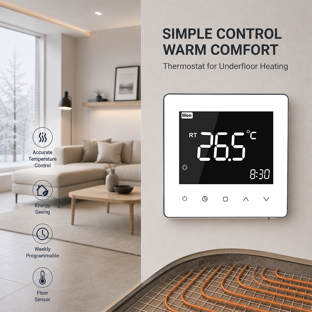 TP528WHPN Modbus water heating room thermostat
