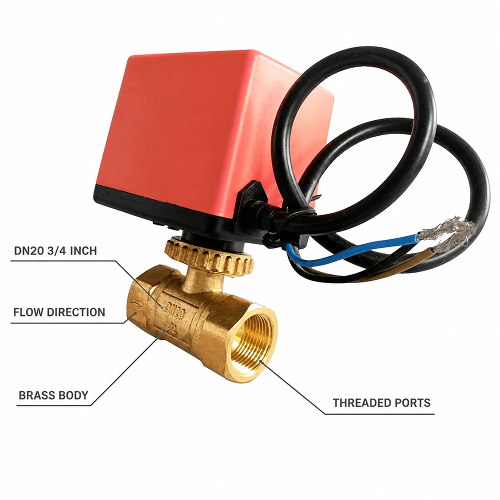 TP60 Series 2 Way Motorized Ball Valve for HVAC Hydronic Heating and Cooling Water Control