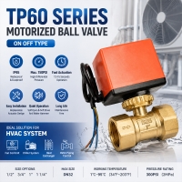 TP60 Series 2 Way Motorized Ball Valve for HVAC Hydronic Heating and Cooling Water Control