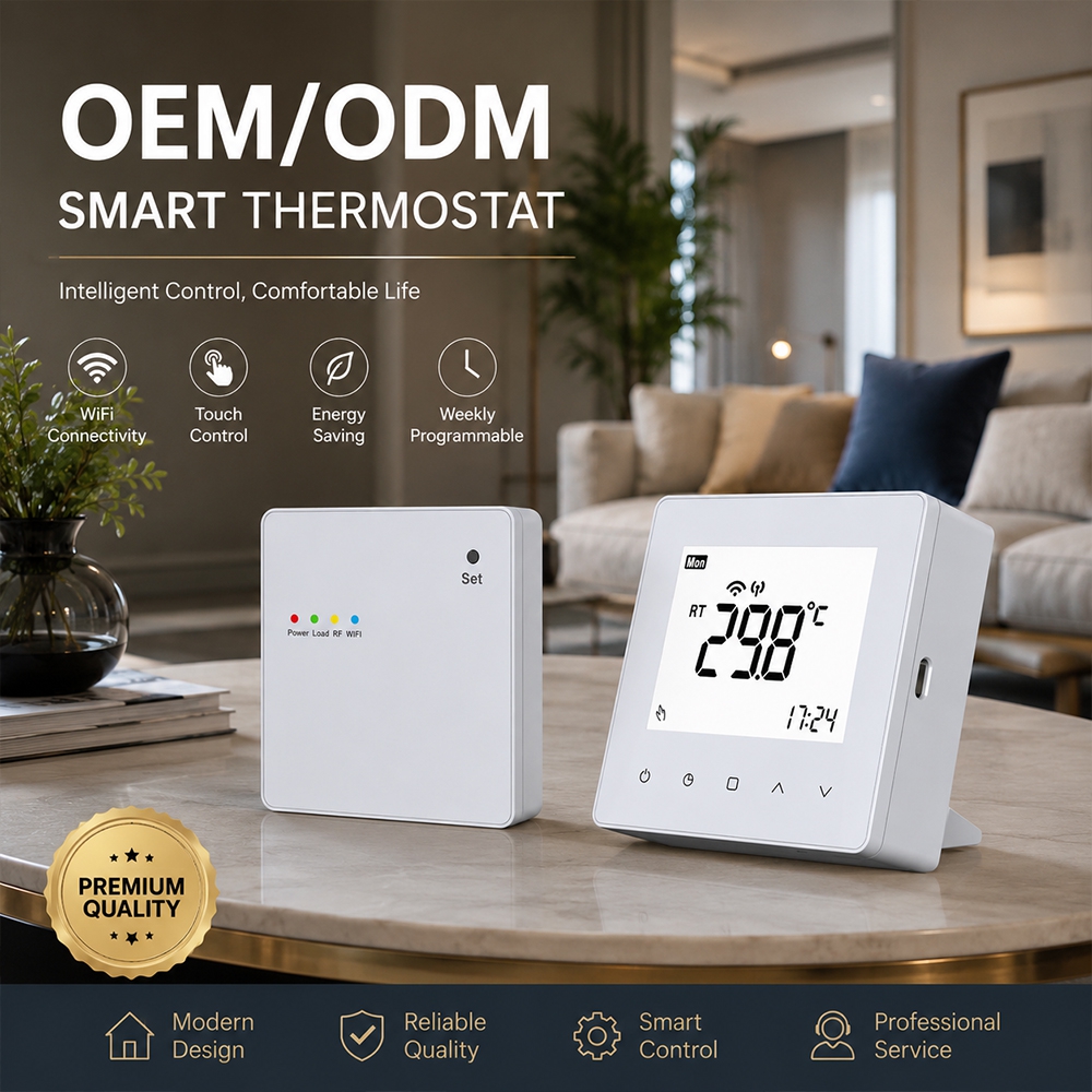 TP608RRF Programmable Wireless Room Thermostat for Boiler and Water Heating