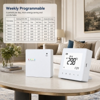 TP608RRF Programmable Wireless Room Thermostat for Boiler and Water Heating