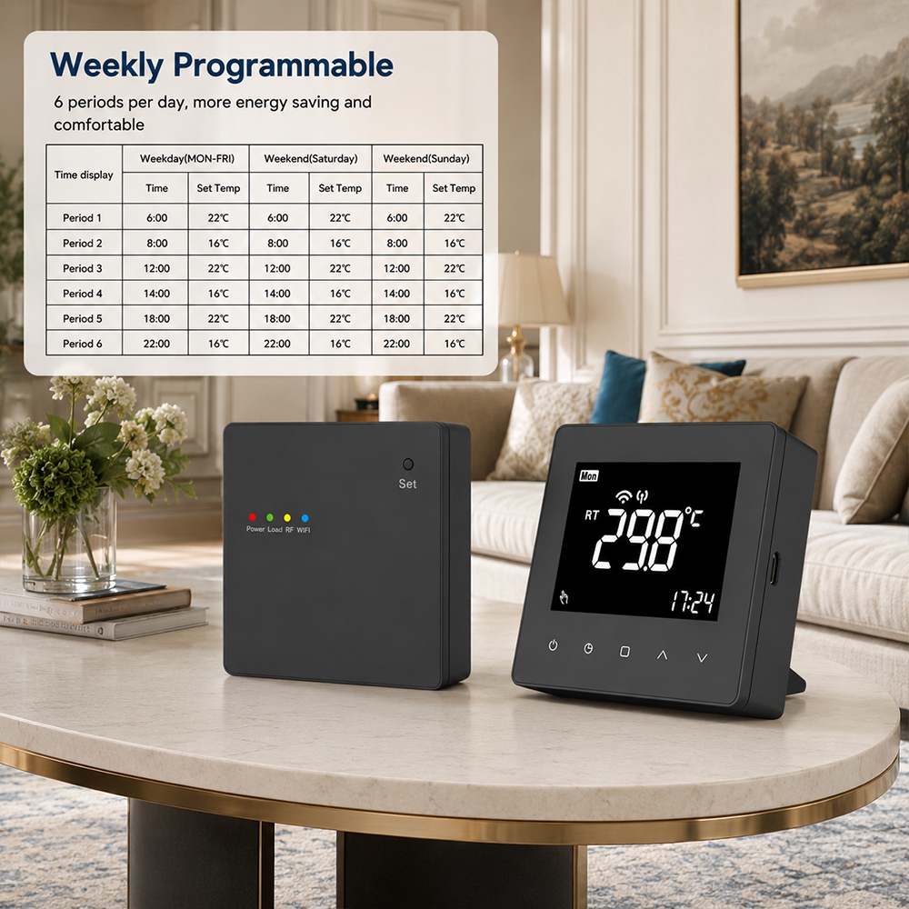 TP618RF Battery Powered Wireless Heating Thermostat for OEM and ODM Projects