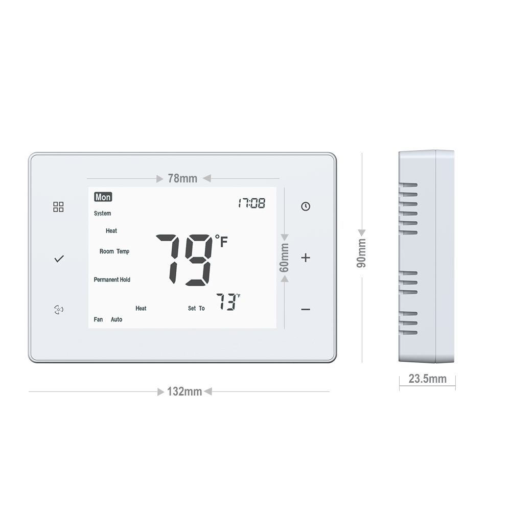 TP808S Universal 24VAC Single Stage Thermostat for Furnace and Air Conditioner