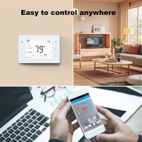 TP808W WiFi Universal Thermostat for 24V HVAC Systems with Smart APP Control