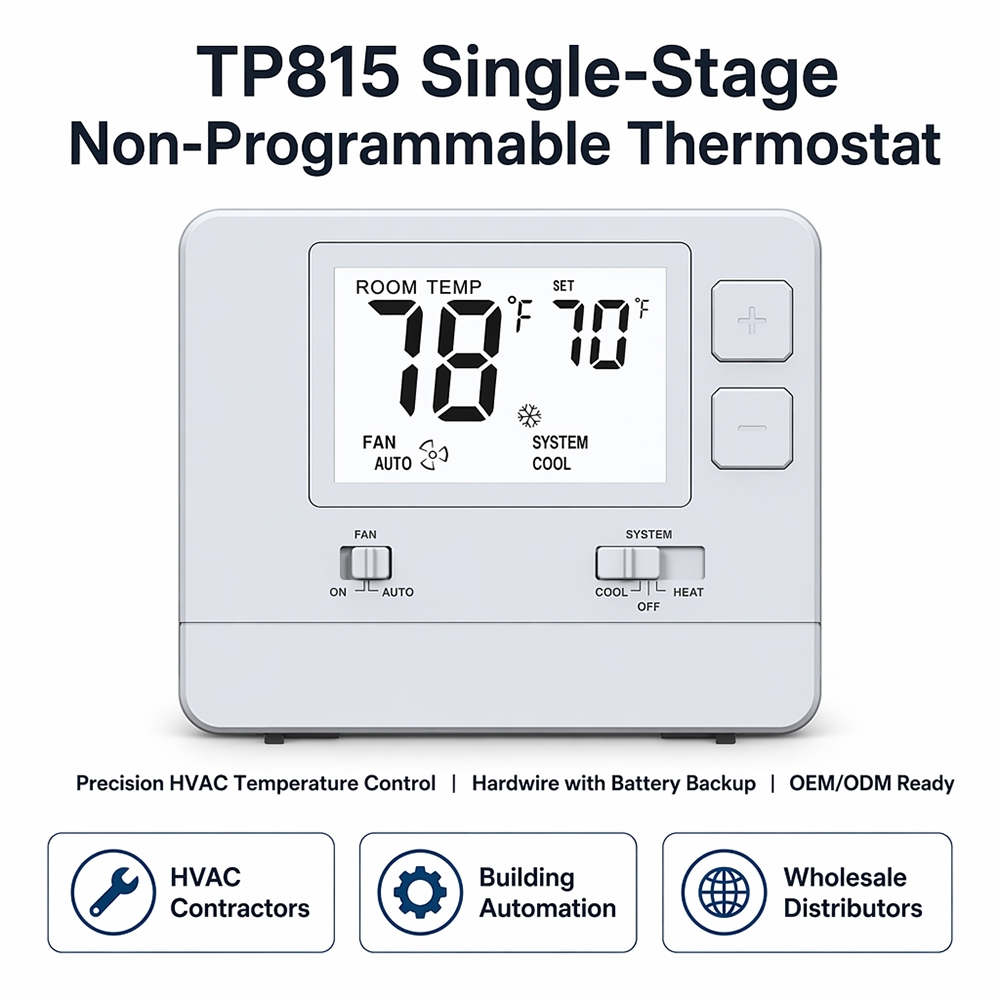 TP815 24V Single Stage Thermostat for Air Conditioner and Furnace System