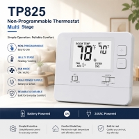 TP825 Multi Stage Non Programmable HVAC Thermostat Controller 