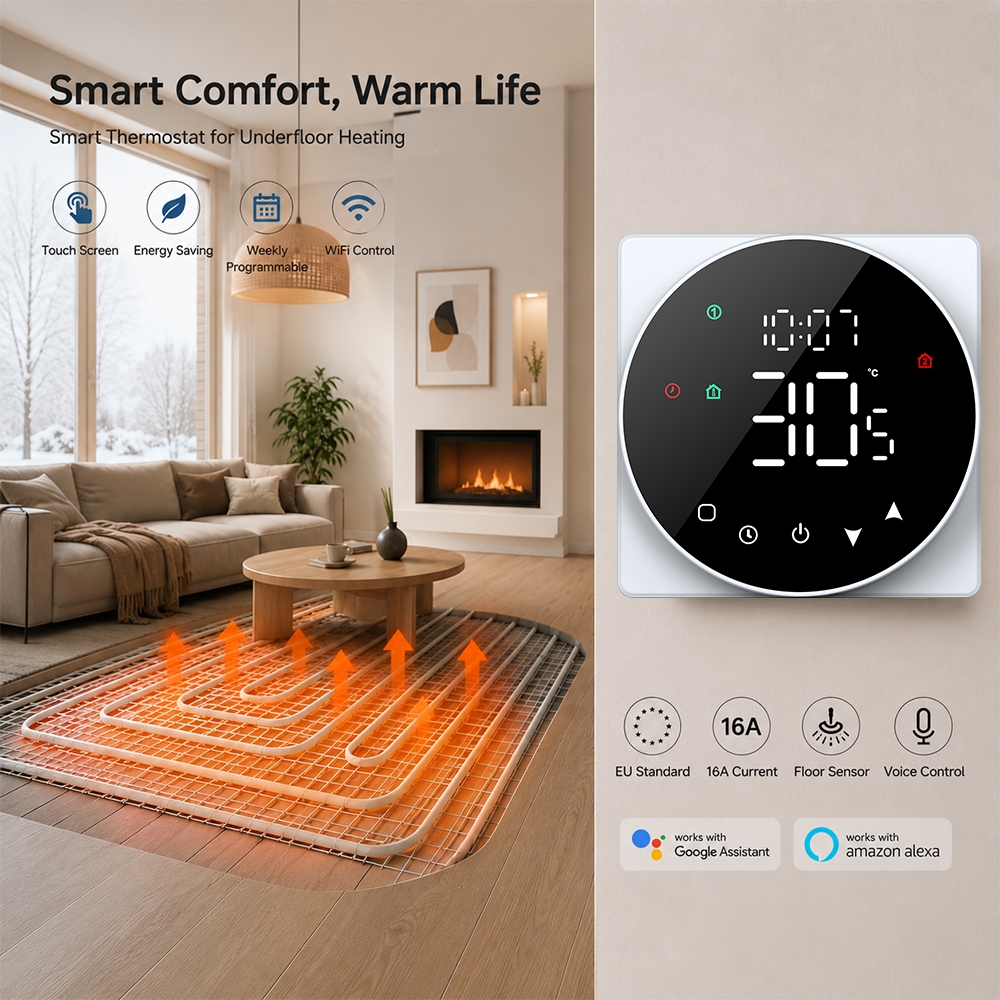 RS485 Water heating weekly programmable thermostat TP908WHPN