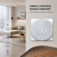 TP908UHPW Smart LED display Touch type Underfloor Heating Thermostat with WiFi APP Control