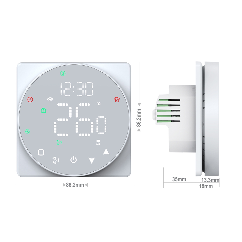 TP908 Series Commercial HVAC Fan Coil Thermostat with 0-10V Valve