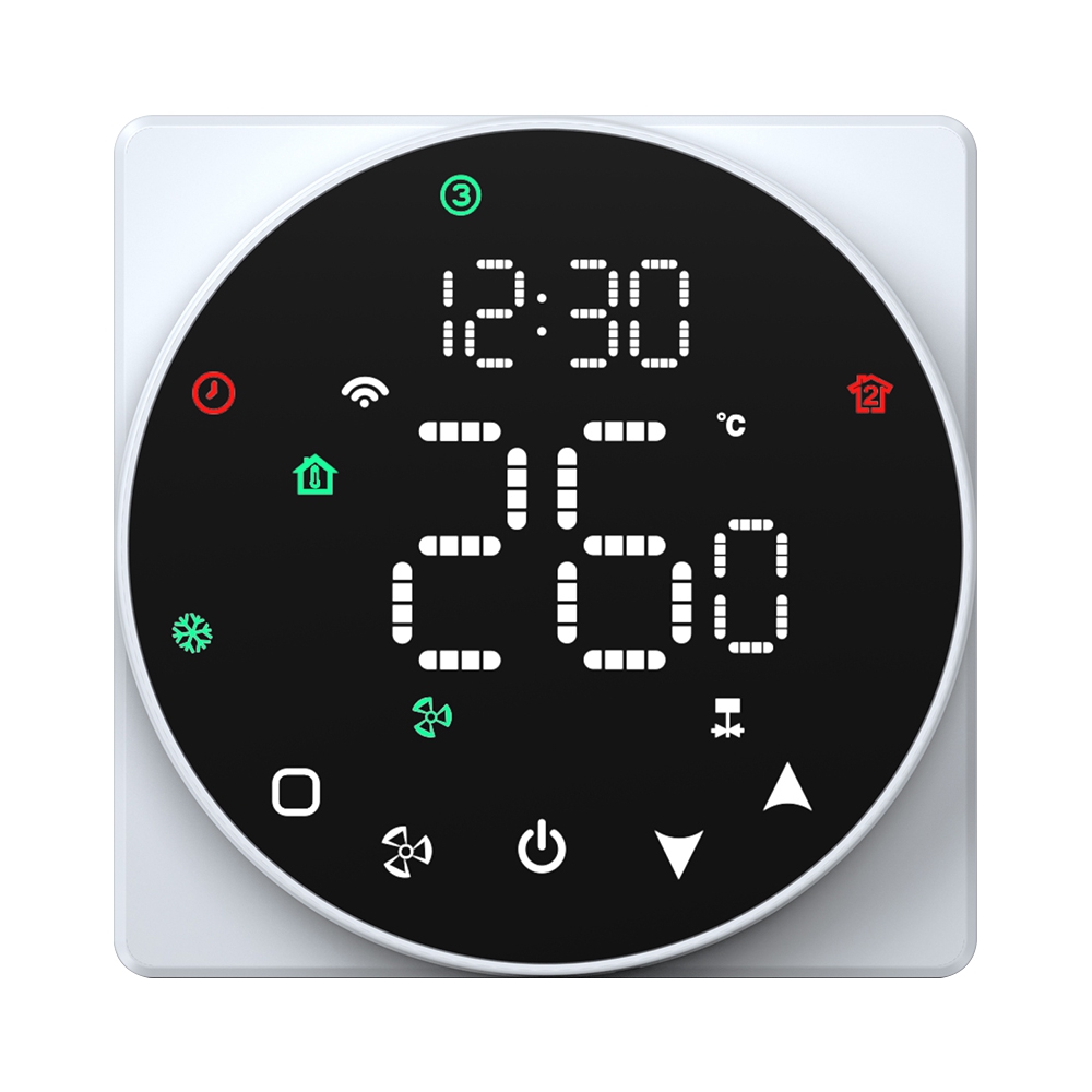 TP908FC2N Modbus digital LED display  fan coil room thermostat 