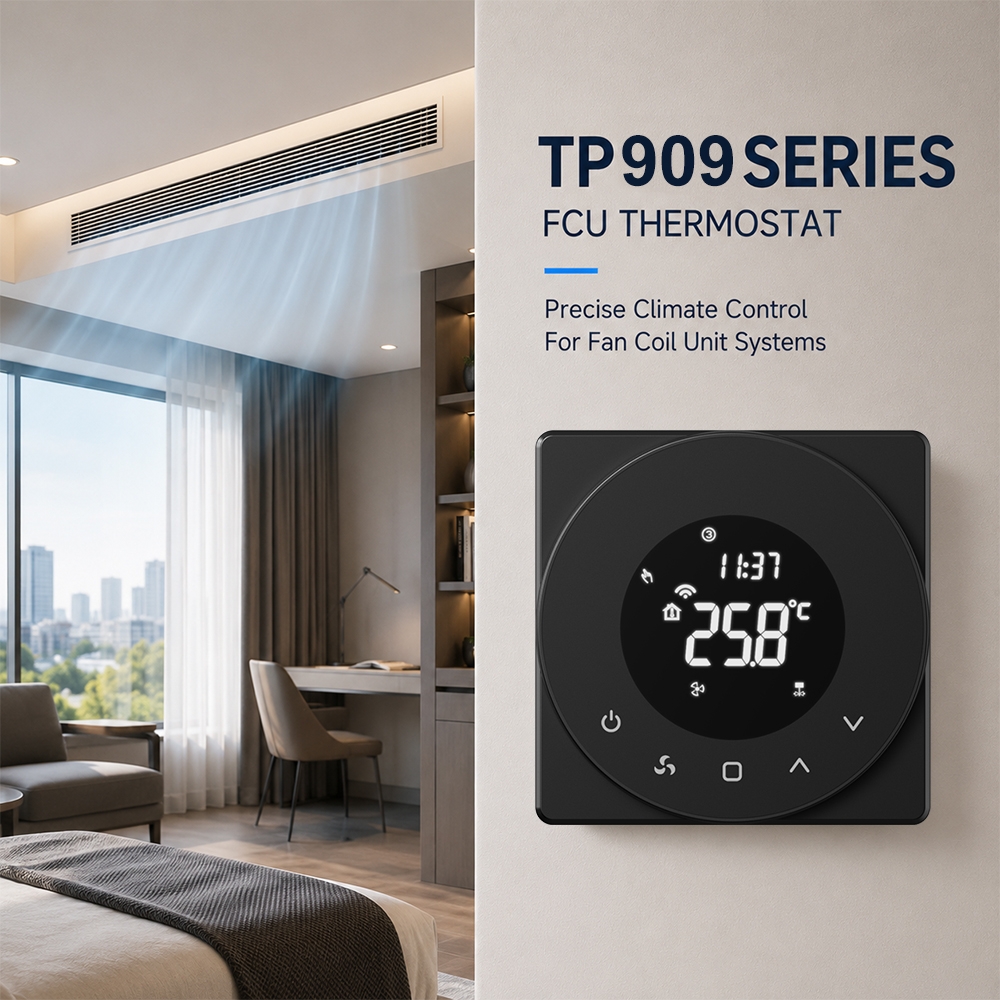 TP909 Series Modulating Valve FCU Thermostat for Hotel HVAC