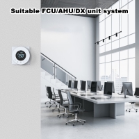 TP909系列圆形VA LCD触摸屏智能风机盘管（FCU）温控器