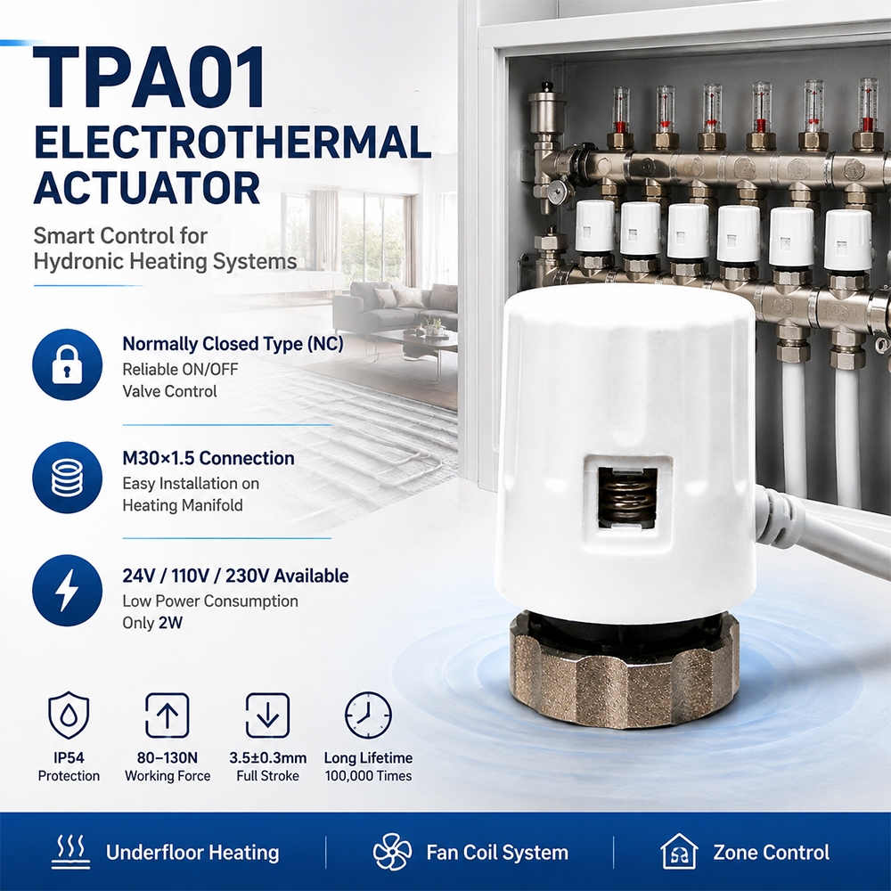 220V Normally Close Normally open Thermal actuator TPA01 