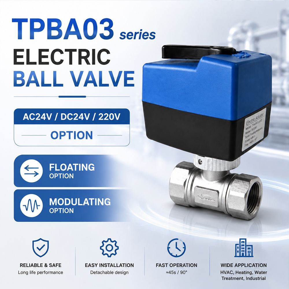 TPBA03 series Modulating/3position on off Ball Valve  