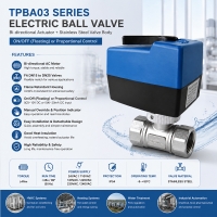 TPBA03 series Modulating/3position on off Ball Valve  