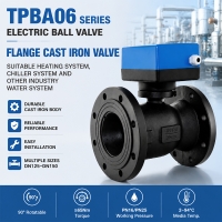 TPBA06series Modulating Ball Valve 0-10V Control for HVAC Water Flow Regulation