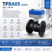 TPBA05series  Electric Ball Valve for HVAC Flanged Ball Valve Control System
